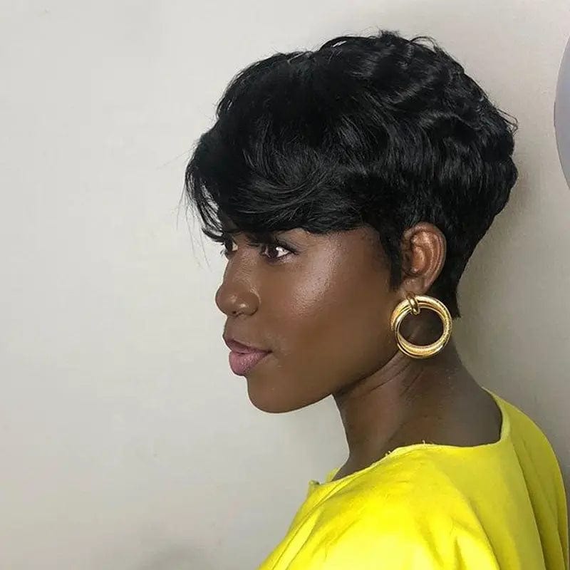 10 Inches / Natural Color Natural Color Curly Bob Wigs Cuticle Aligned Virgin Pre-plucked Human Hair Lace Front Wig