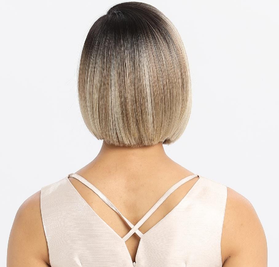 10 Inches / TTPN4/T30/16/613A short bob wig sleek wholesale hot selling cheap heat resistant fiber bob straight lace part frontal synthetic hair wig for women