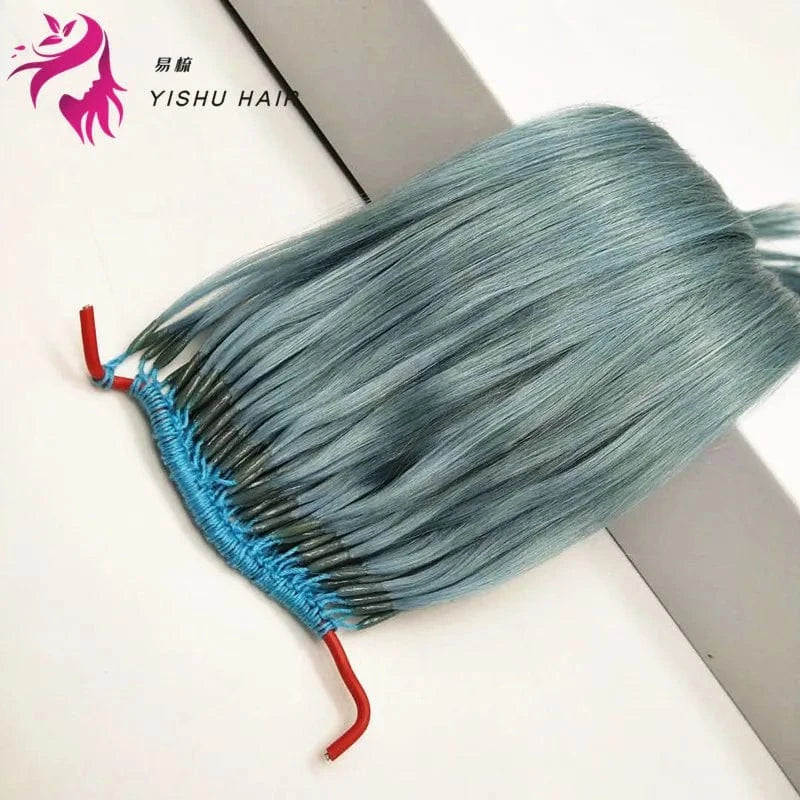 100% raw virgin remy hair with full cuticle aligned double I-tip hair extensions human hot sell in korea
