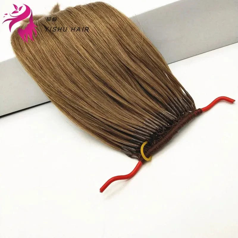 100% raw virgin remy hair with full cuticle aligned double I-tip hair extensions human hot sell in korea