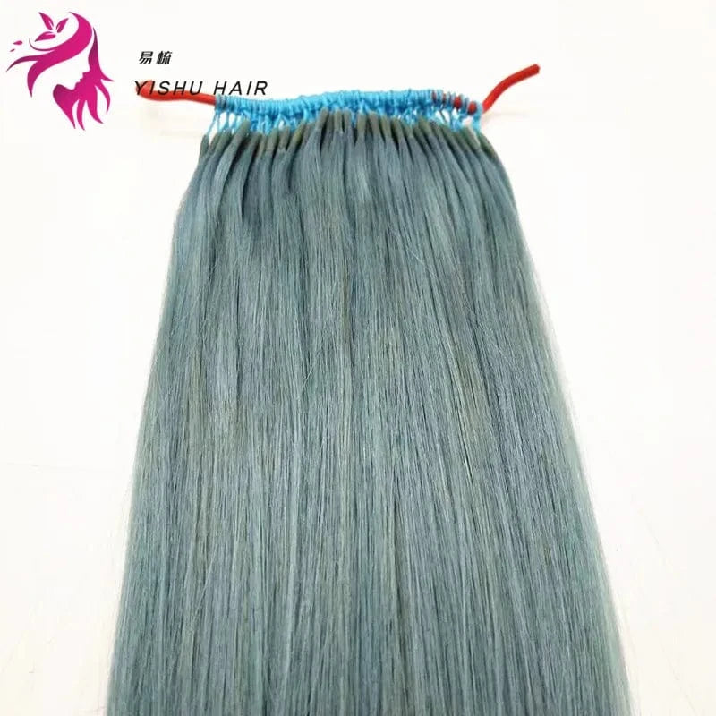 100% raw virgin remy hair with full cuticle aligned double I-tip hair extensions human hot sell in korea