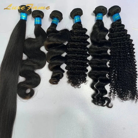 100% Silk Human Real Hair Brazil Virgin Hair Raw Hair,Cuticle Aligned Hair Hair Bulk,Hand Tied Weft Human Hair Extensions
