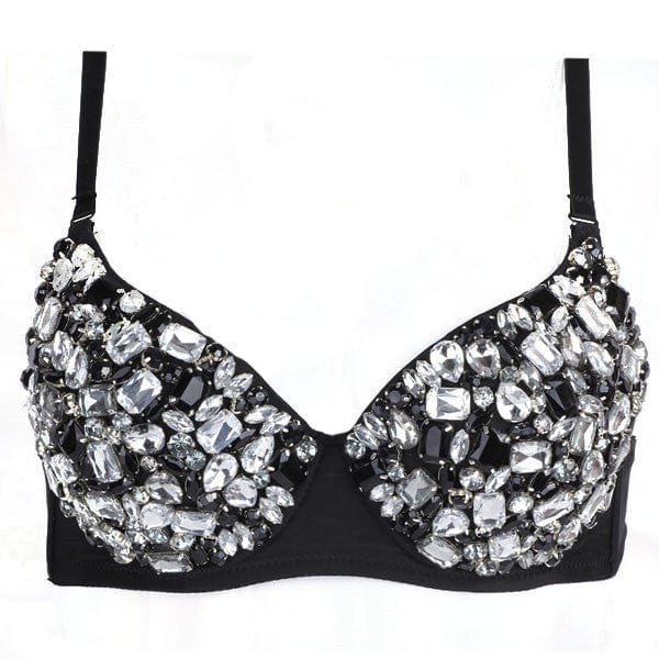 105H / black / 36 Custom OEM Crystal Underwear Lingerie Backless Beautiful Push Up Bra For Ladies Girls Woman