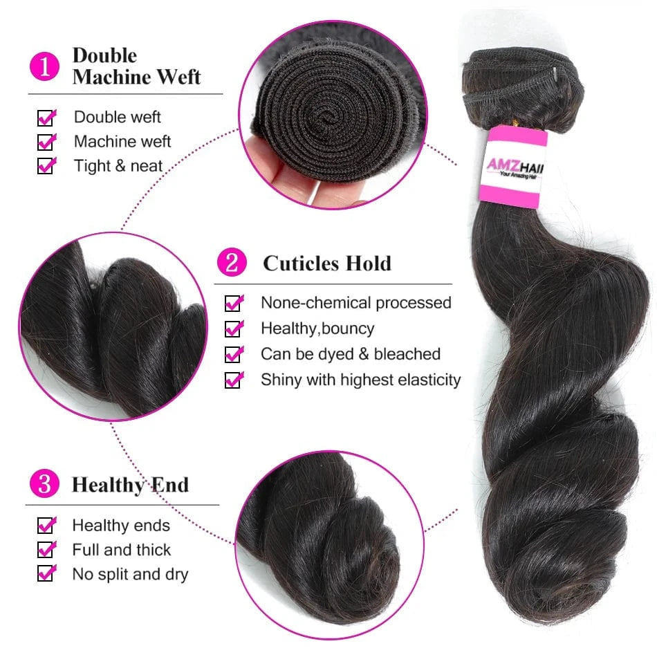 10A Brazilian Cuticle Aligned Raw Virgin Human Hair Bundles Cheap Loose Deep Wave Remy Hair Extension Bundles Hair Wholesale