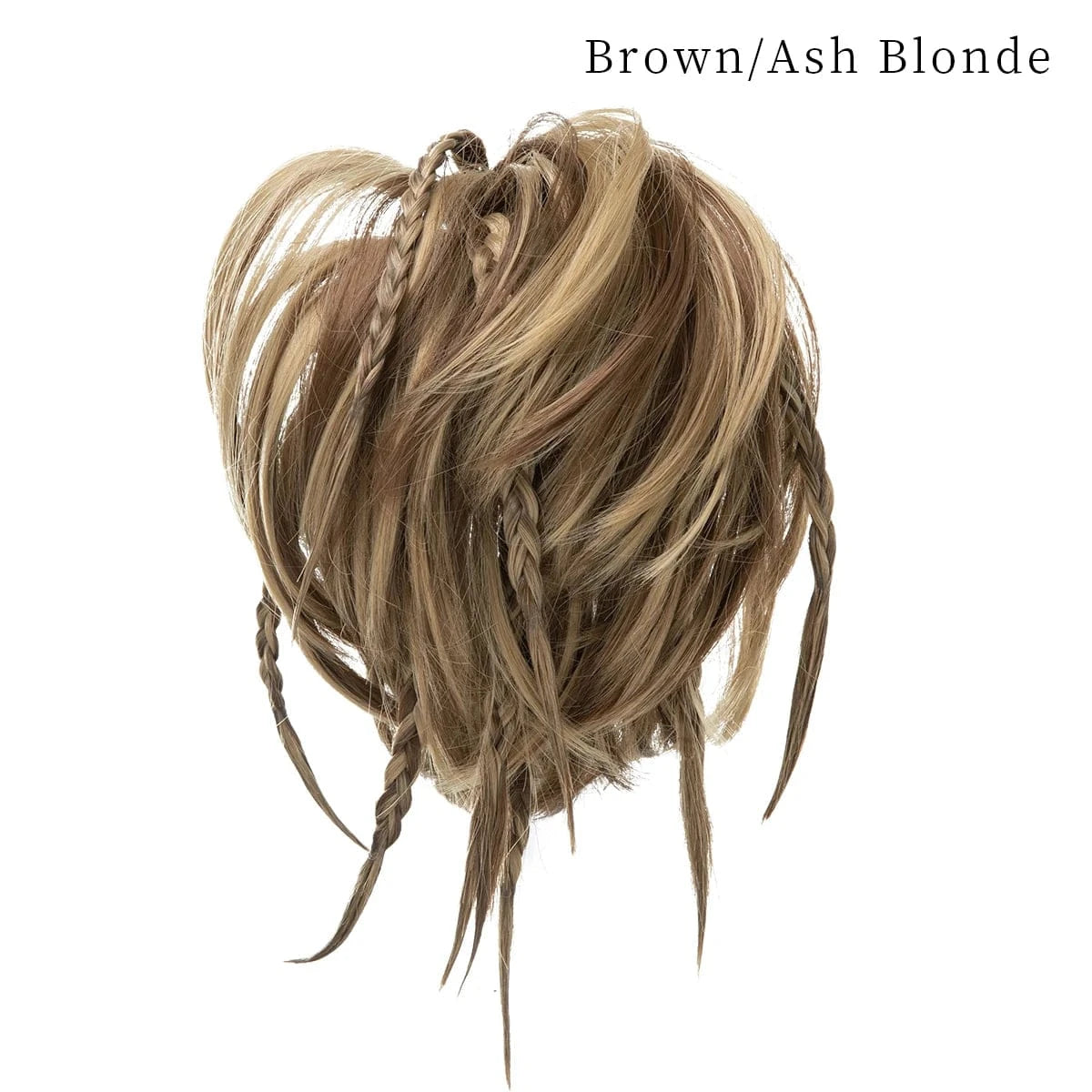 10H24B Wholesale Fashion Curly Large Messy Padding Pieces Synthetic Bun Stick Hair Postiches Chignon  With Braids For White Women