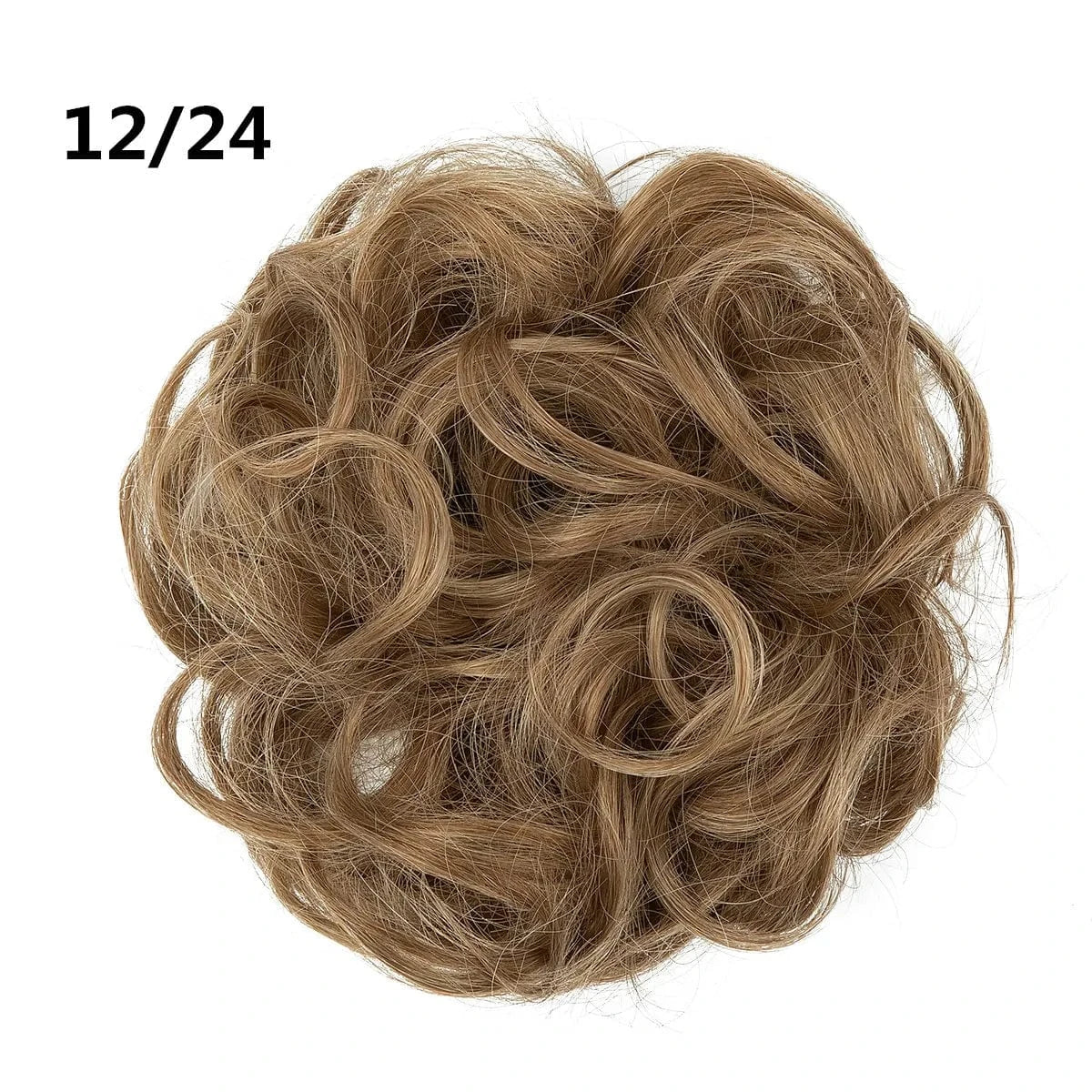 12/24 SARLA Wholesale Fabric Wrap Curly Wigs Scrunchie Elastic Rubber Band SyntheticEasy Messy Hair Bun Extensions chignon Hair Women