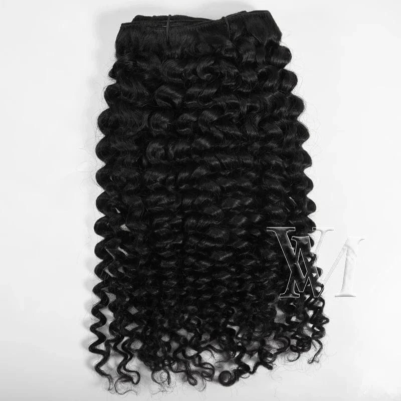 12 Inches / 3A VMAE Burmese 100g 120g Natural Black Afro Kinky Curly 3A 3B 3C 4A 4B 4C Clip Ins Human Hair Clip In Extensions for Black Women