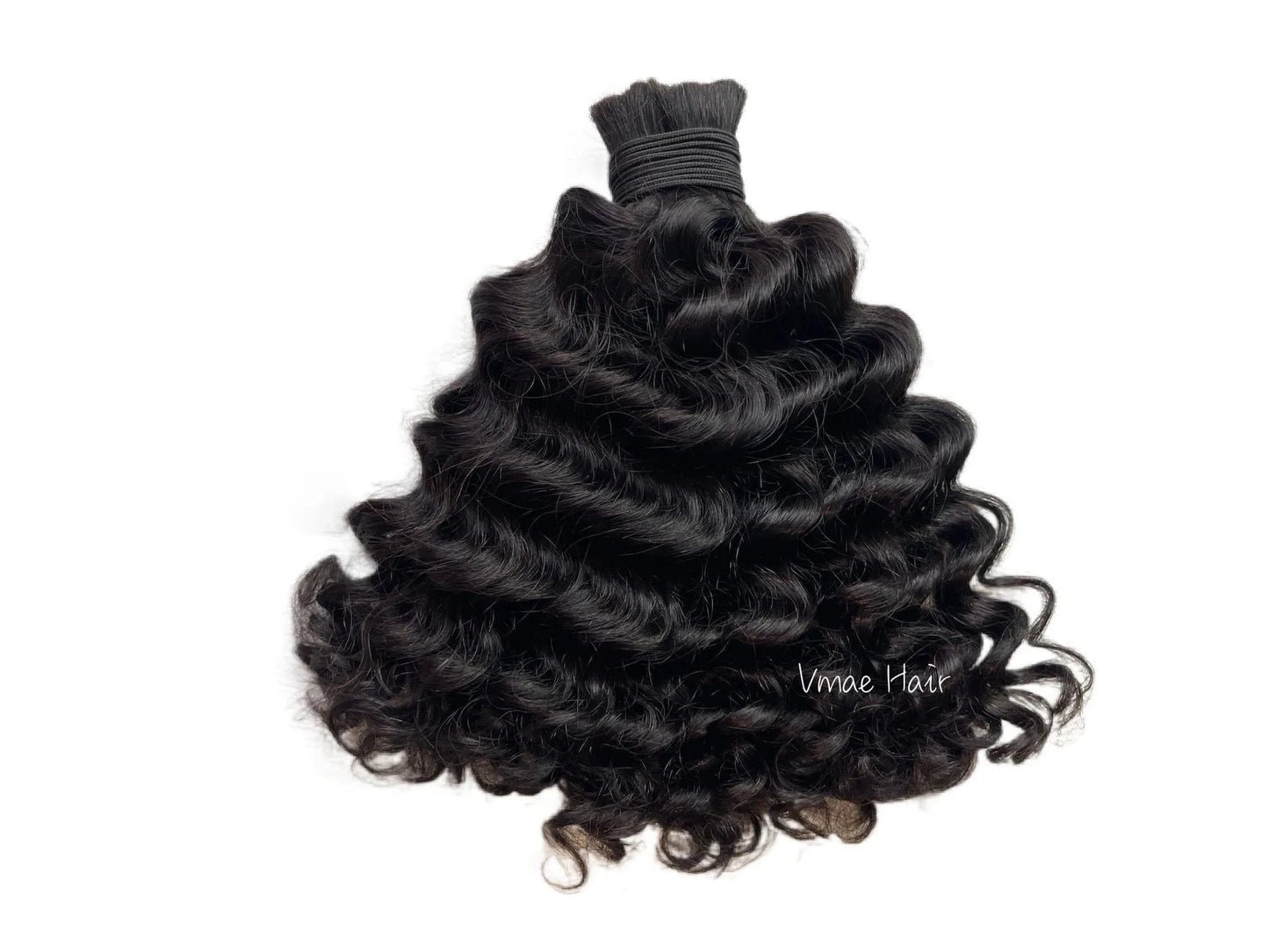 12 Inches / 3B VMAE Unprocessed Virgin Indian Hair Bulk Natural Wave Curl 3B Style No Weft Afro Kinky Human Braiding Hair
