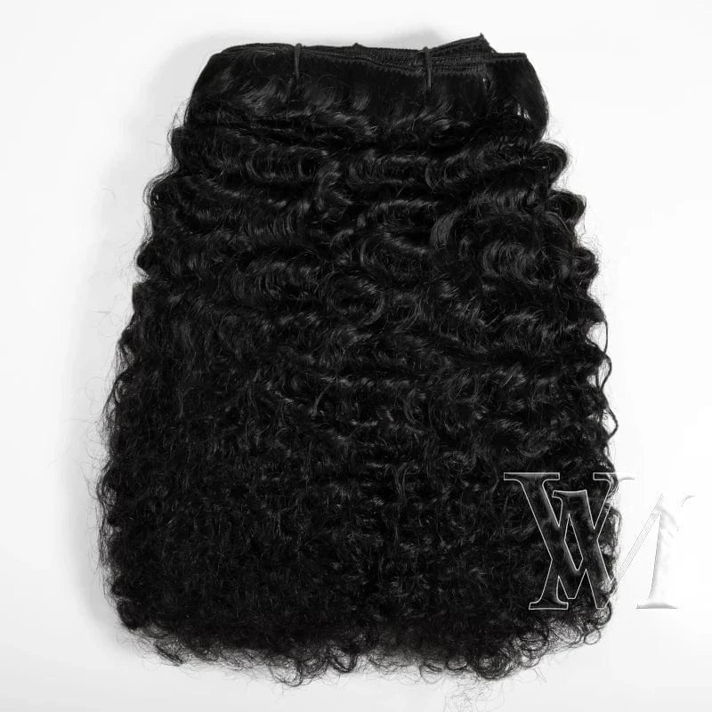 12 Inches / 3C VMAE Burmese 100g 120g Natural Black Afro Kinky Curly 3A 3B 3C 4A 4B 4C Clip Ins Human Hair Clip In Extensions for Black Women