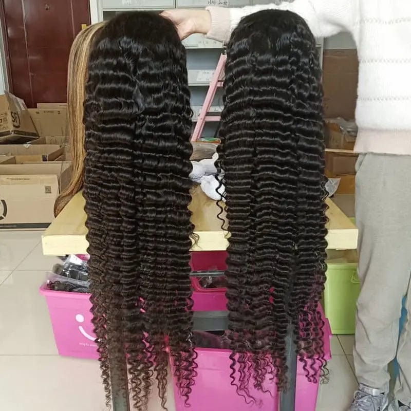12 Inches / 4*4 closure wig Curly HD Full Lace Wigs Human Hair Lace