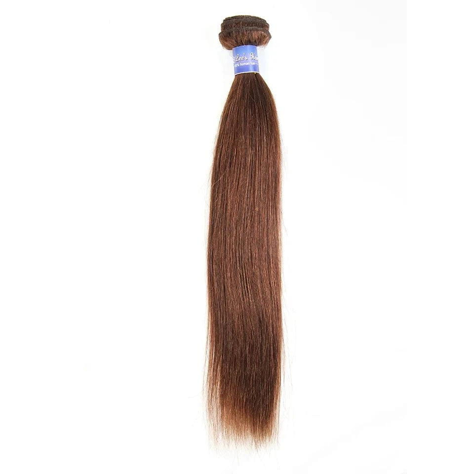 12 Inches / 4# brown Brown color Brazilian Human Hair Weaving , original brazilian human hair Brown color Hair Bundles
