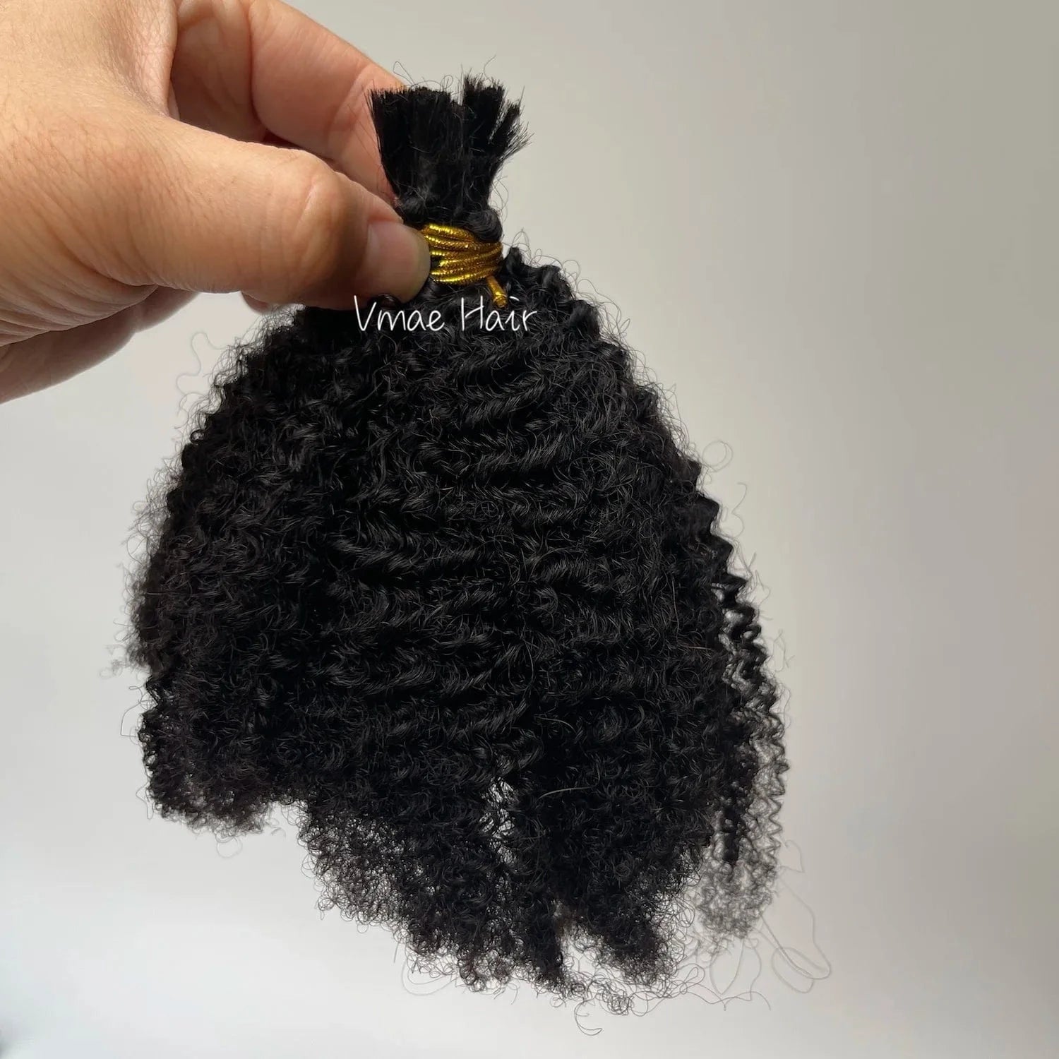 12 Inches / 4C VMAE Unprocessed Virgin Indian Hair Bulk Natural Wave Curl 3B Style No Weft Afro Kinky Human Braiding Hair
