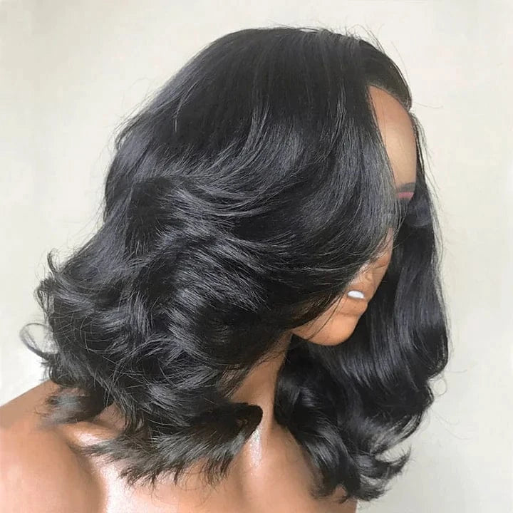 12 Inches / 4X4 HD Closure Wig Wholesale Veitnamese Virgin Hair Double Drawn Wigs,Transparent HD Lace 4X4 Closure Wig,Glueless Loose Wave Wigs For Black Women