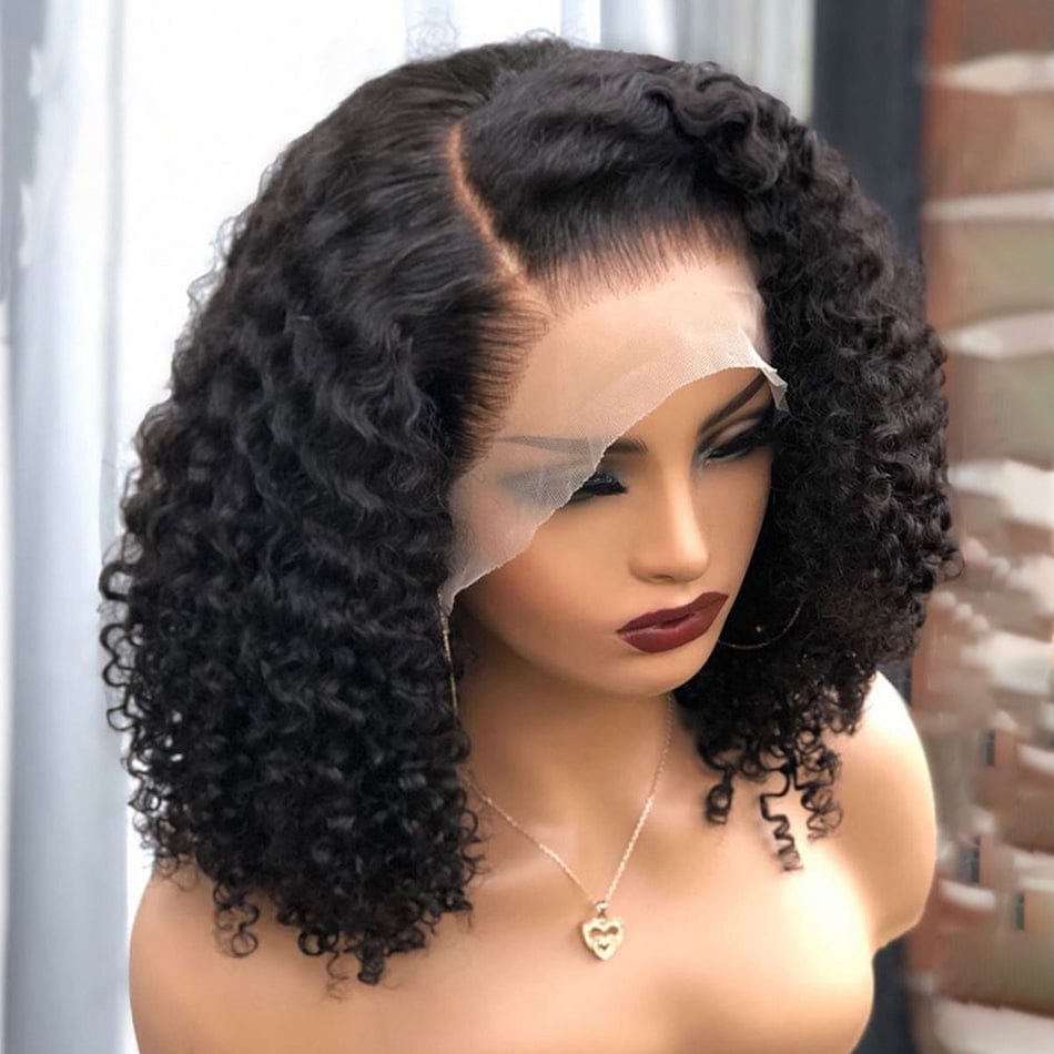12 Inches / curly 13*4 lace bob cheap bone straight HD lace Front bob Wigs for black women curly Human Hair lace frontal wig cuticle aligned bob wigs