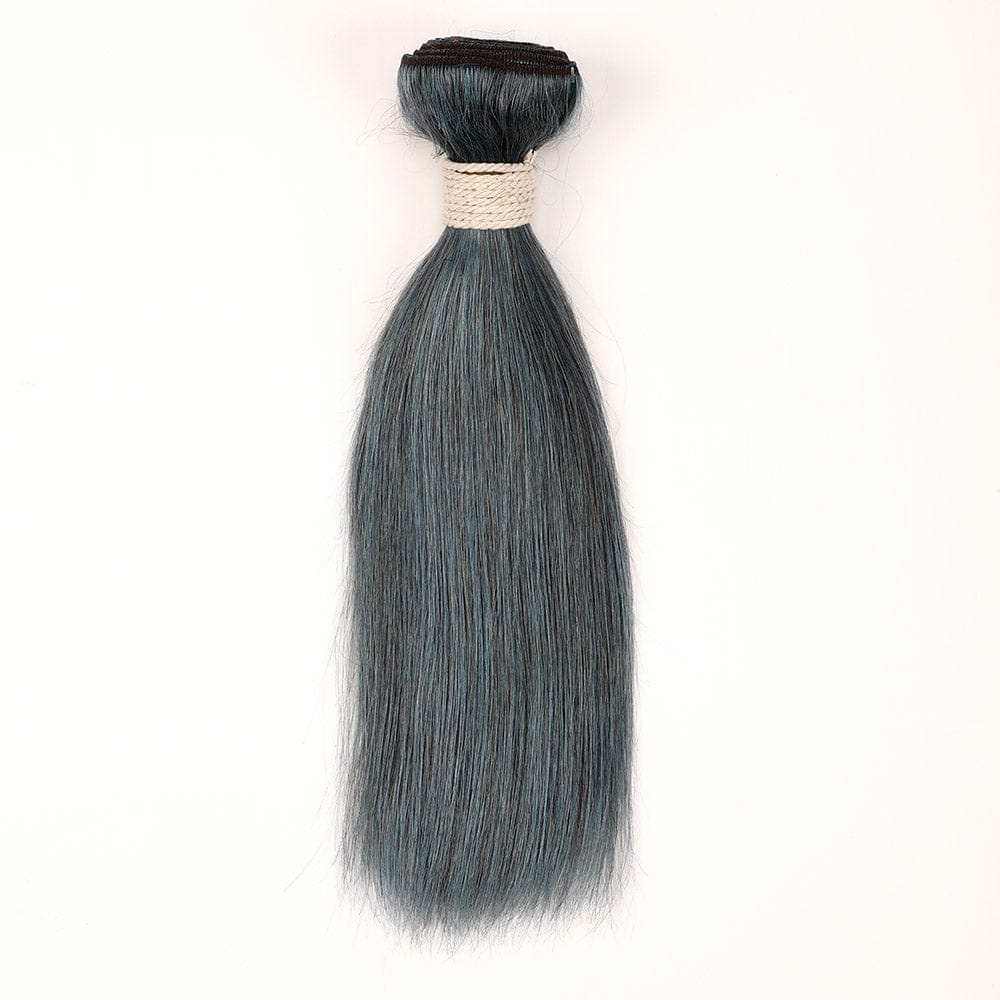 12 Inches / S BLUE Wholesale 8inches to 28inches Human Mink Brazilian Hair bundles Straight Hair Cuticle Aligned machine double weft hair extension