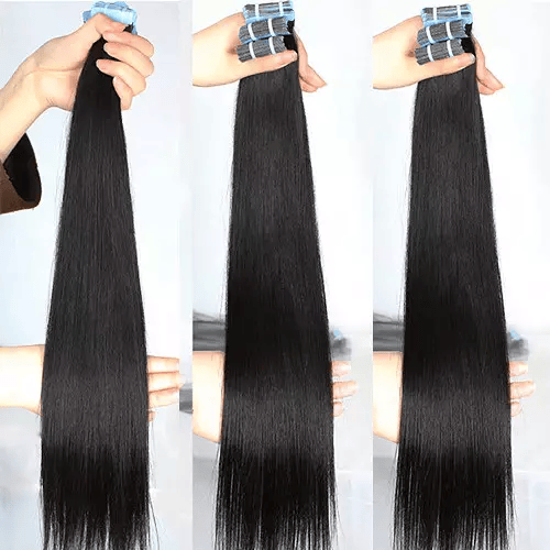 12 Inches / Straight Tape in hair 50% OFF raw indian tape in extensions virgin human hair double drawn tape in hair extensions
