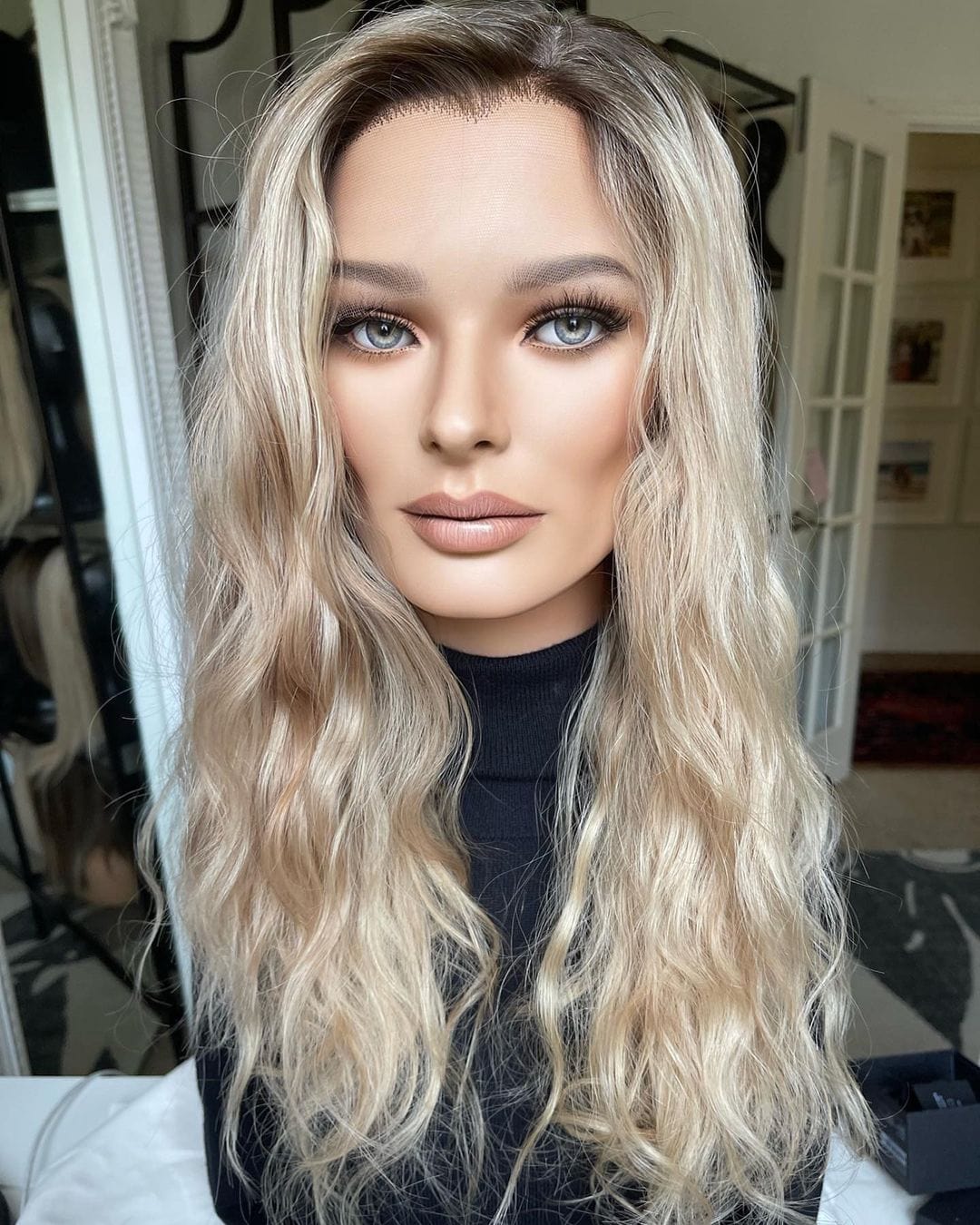 12 Inches / Type 5 2023 New Product European Human Hair Wig Highlight Color Invisible HD Full Lace Front Wigs With Pre Plucked Hairline