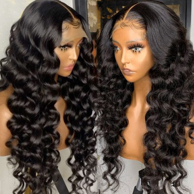 12 Inches / Wavy Brazilian Hair Brown Lace Straight Preplucked Human Hair Wigs pre plucked 360 Full Lace Color Frontal Wig For black Women