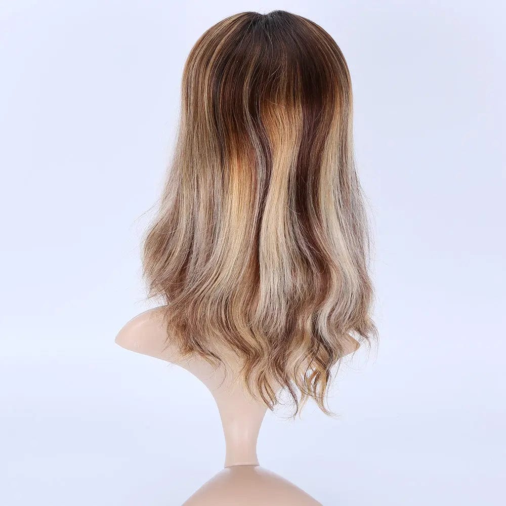 12INCHES / Picture Color / 7X8 topper silk Base hair topper for Women