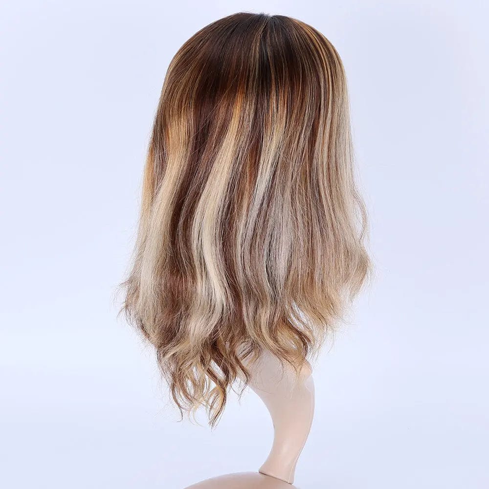 12INCHES / Picture Color / 7X8 topper silk Base hair topper for Women
