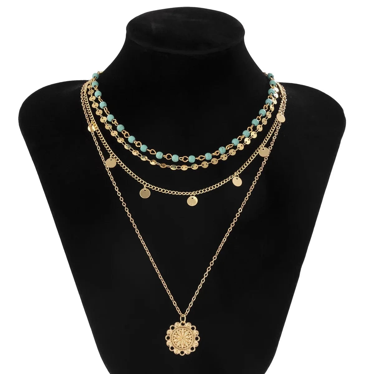 13+19 inches / 1 Drop shopping necklaces charm gold  jewelry sets quality natural turquoise alloy jewelry for women