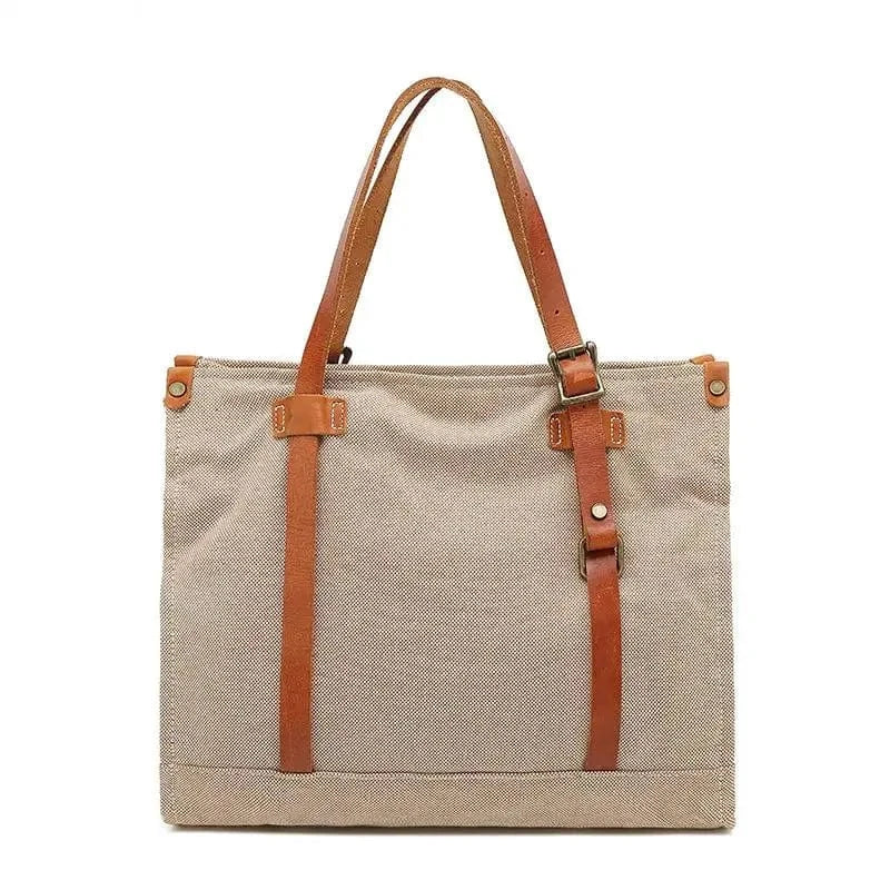 13*30*38cm / Light Brown large outdoor canvas single strap shoulder bag tote bag handbag for women
