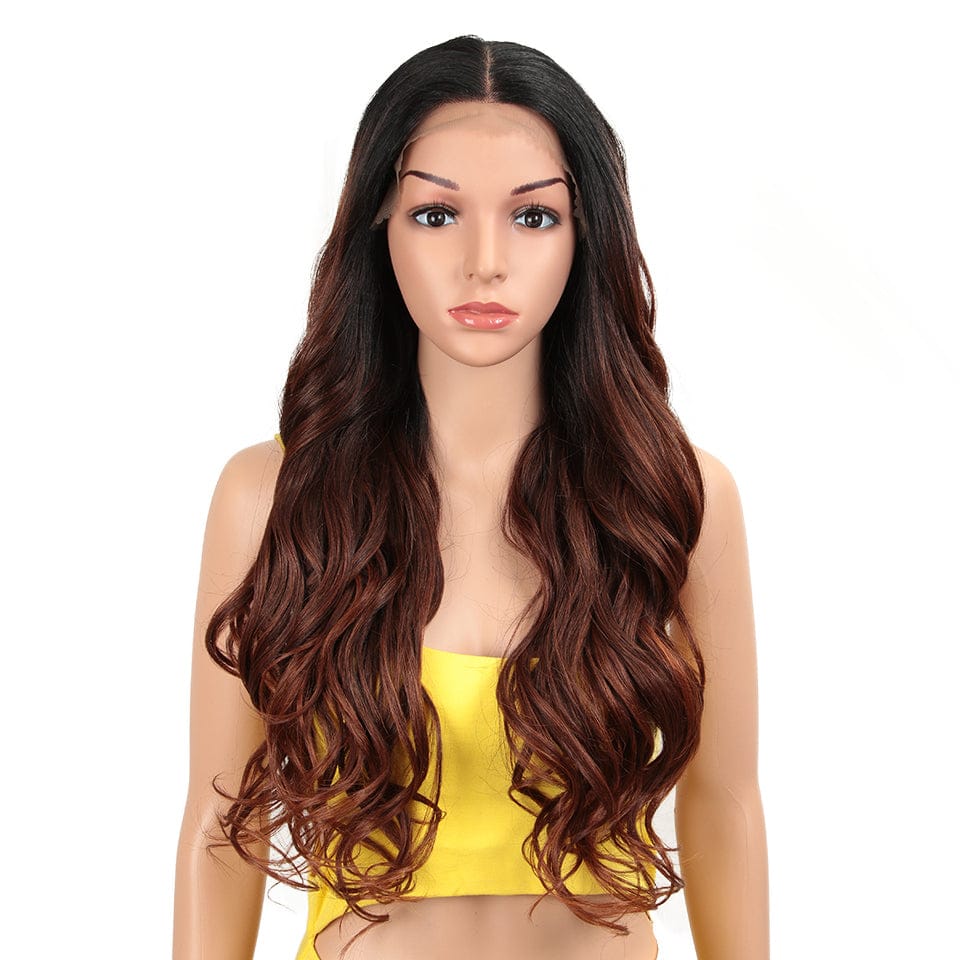 13x4 lace front synthetic wig sleek wholesale hot selling for women super body wave HD lace part frontal Synthetic Hair Wig