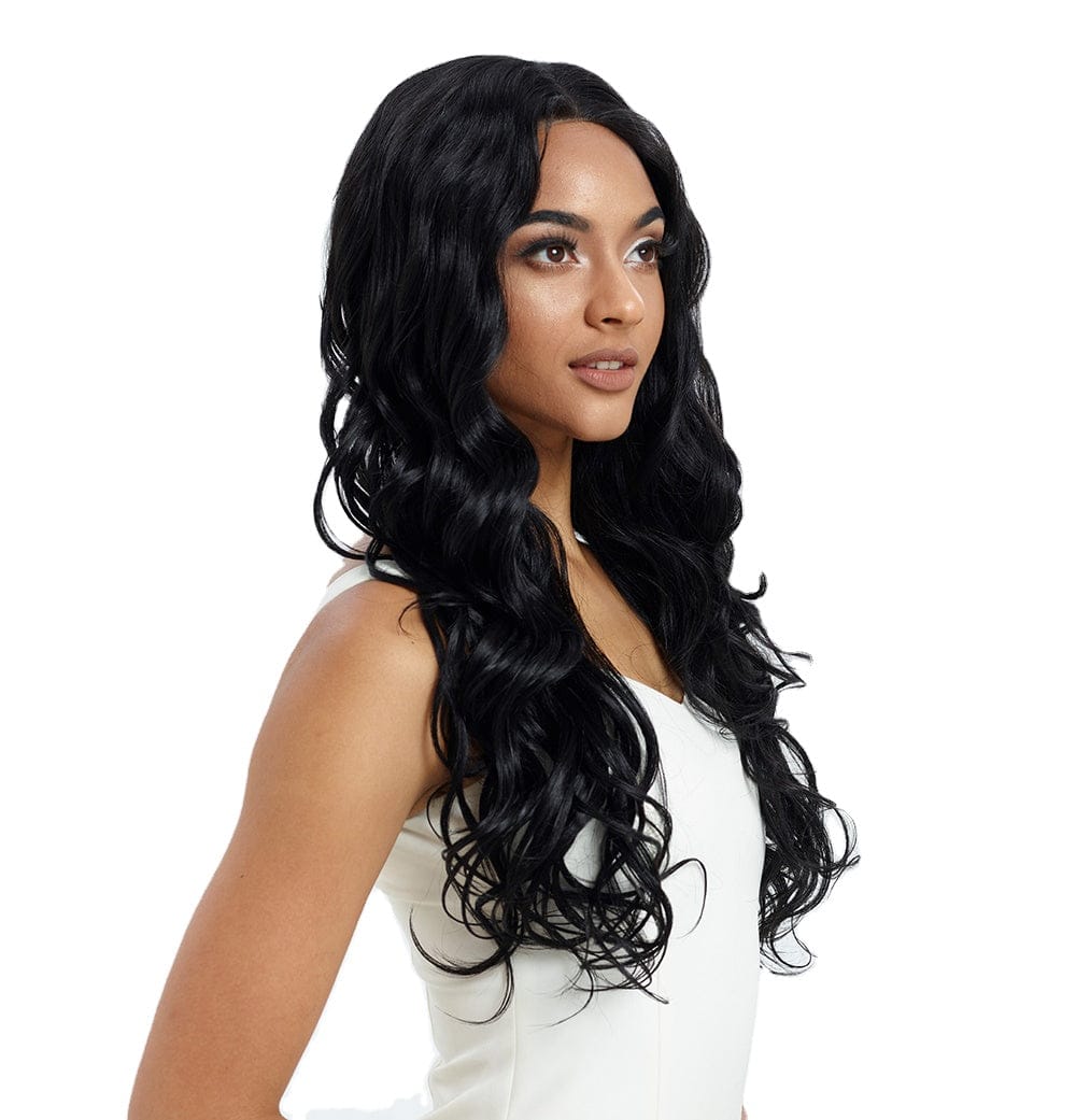 13x4 lace front synthetic wig sleek wholesale hot selling for women super body wave HD lace part frontal Synthetic Hair Wig