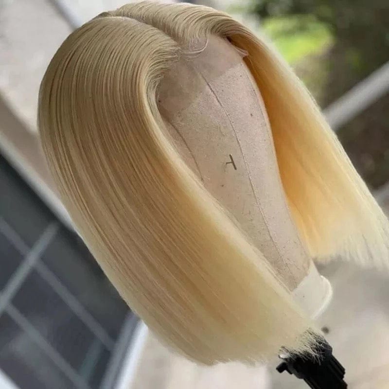 13x4 Lace Front Wigs Virgin Hair Short Coloured Bob Wig Blonde 613 Colors Raw Indian Human Hair Wig Pre Plucked with Baby Hair