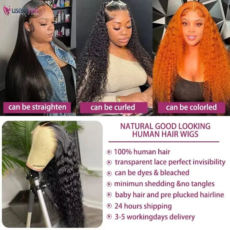 13x6 HD Glueless Curly Brazilian Lace Front Wig