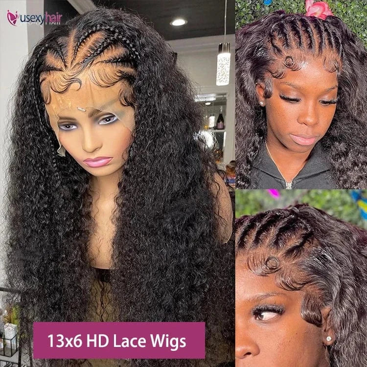 13x6 HD Glueless Curly Brazilian Lace Front Wig