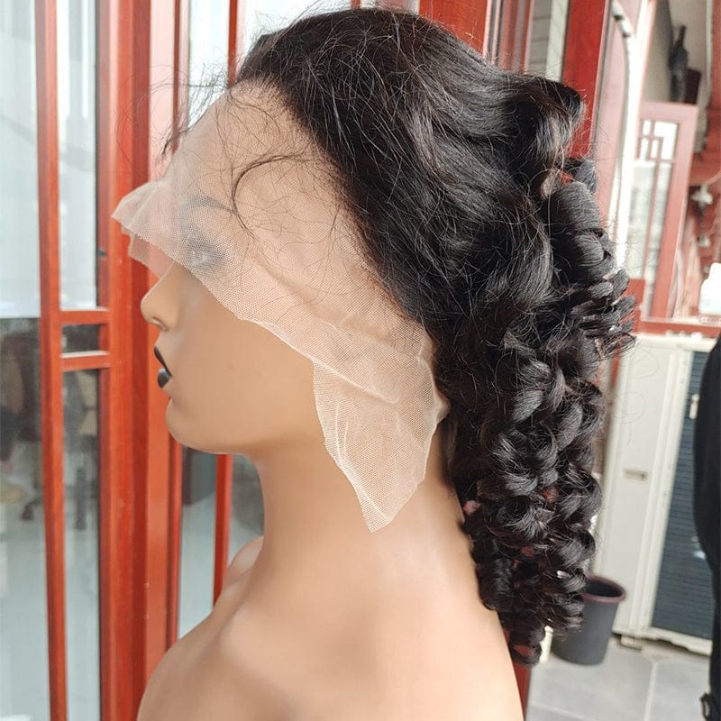 13x6 hd loose deep wave lace frontal wigs brazilian 10 a grade human hair ladies loose wave peruvian wig 30 inch loose wave wig