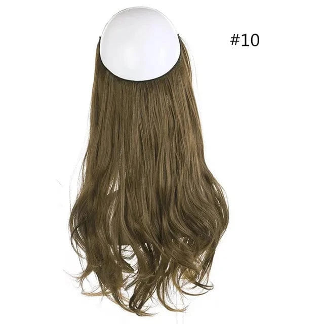 14 Inches / 10# SARLA  Wholesale Dropshipping Suppliers Own Brand One Piece Fiber Futura Ombre Invisible Wire Seamless Synthetic Hair Extensions