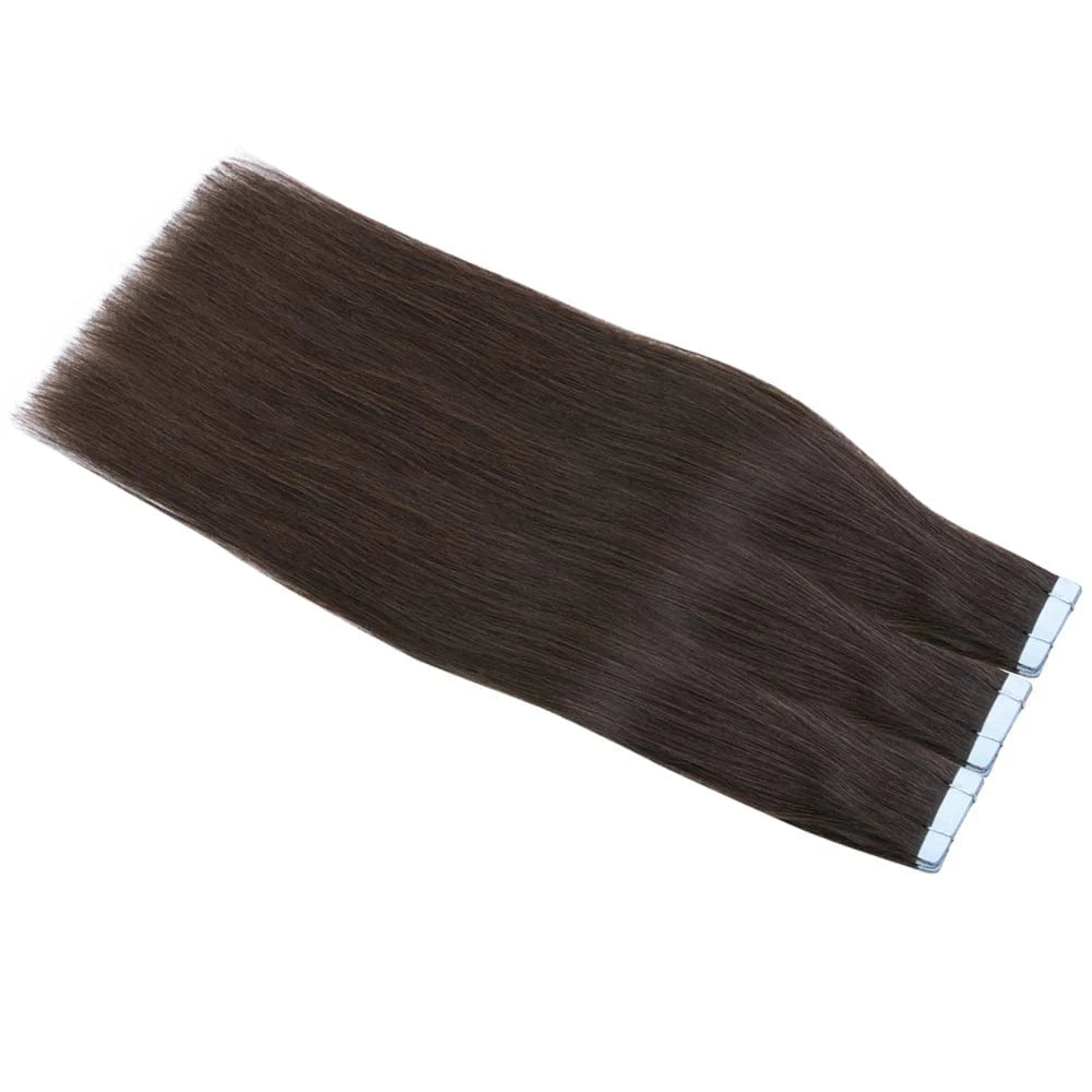 14 Inches / #2 wholesale vrigin remy Russian human hair double drawn remy tape hair extensions