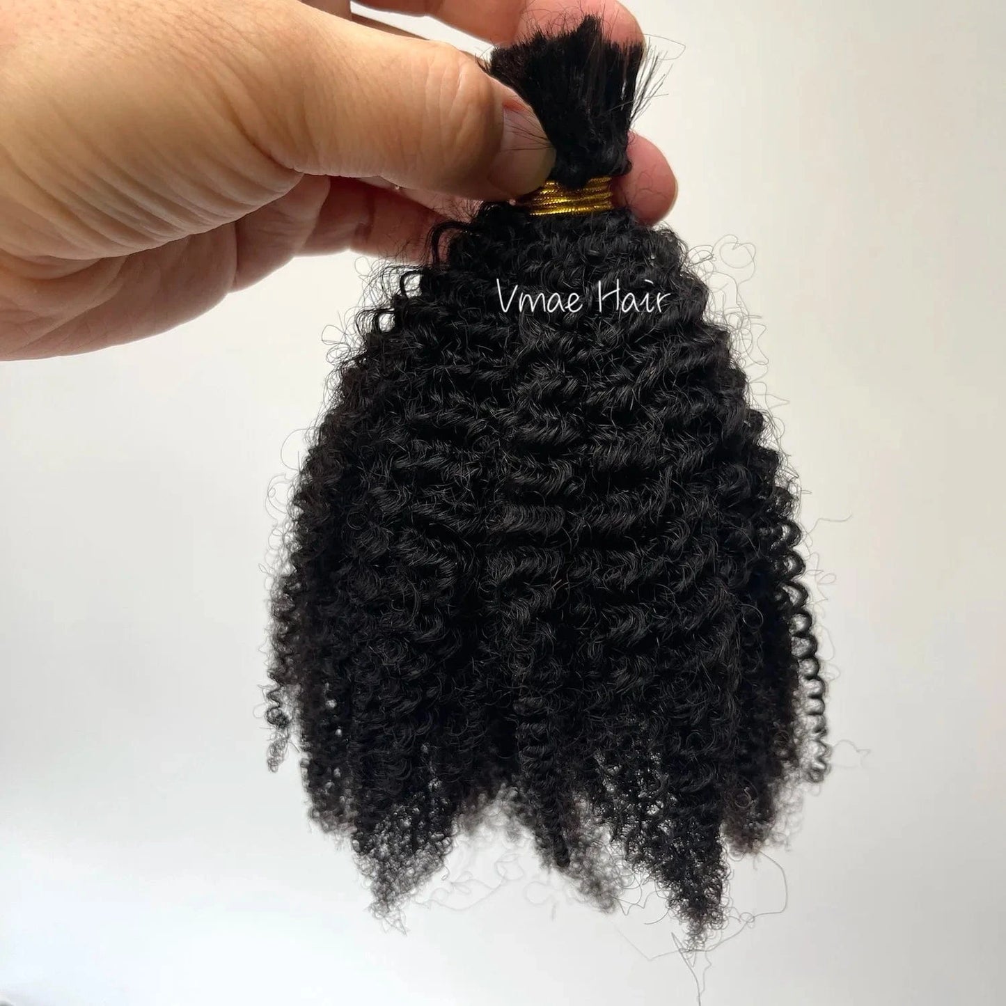 14 Inches / 4B VMAE Unprocessed Virgin Indian Hair Bulk Natural Wave Curl 3B Style No Weft Afro Kinky Human Braiding Hair