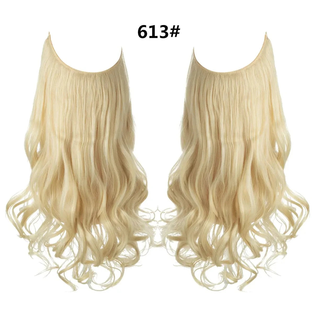 14 Inches / 613# SARLA  Wholesale Dropshipping Suppliers Own Brand One Piece Fiber Futura Ombre Invisible Wire Seamless Synthetic Hair Extensions