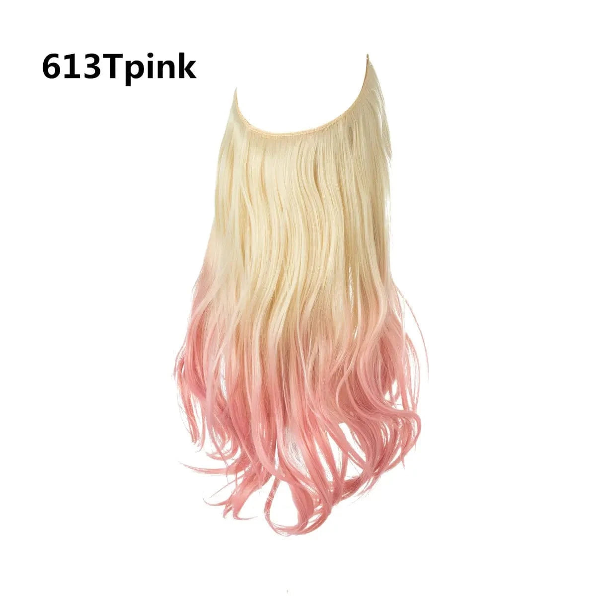14 Inches / 613Tpink SARLA  Wholesale Dropshipping Suppliers Own Brand One Piece Fiber Futura Ombre Invisible Wire Seamless Synthetic Hair Extensions