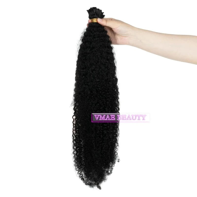 14 Inches / Afro Curly A VMAE Unprocessed Virgin Indian Hair Bulk Natural Wave Curl 3B Style No Weft Afro Kinky Human Braiding Hair