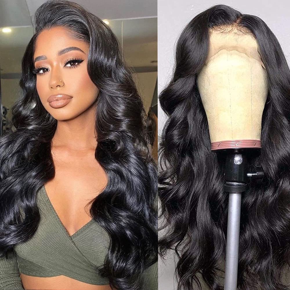14 Inches / black Body Wave Transparent Hd Lace Human Hair Wig Body Wave Lace Wigs Human Hair Lace Frontal For Black Women