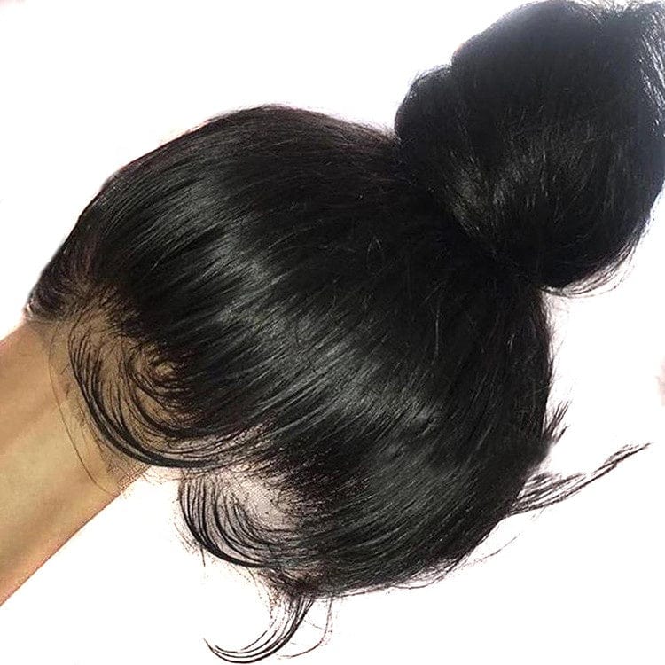 14 Inches / Full Lace Wig 1 Fast Delivery High Ponytail Silky Straight Virgin Cuticle Aligned Hair 360 Full Lace Frontal Wigs With Natural Hairline