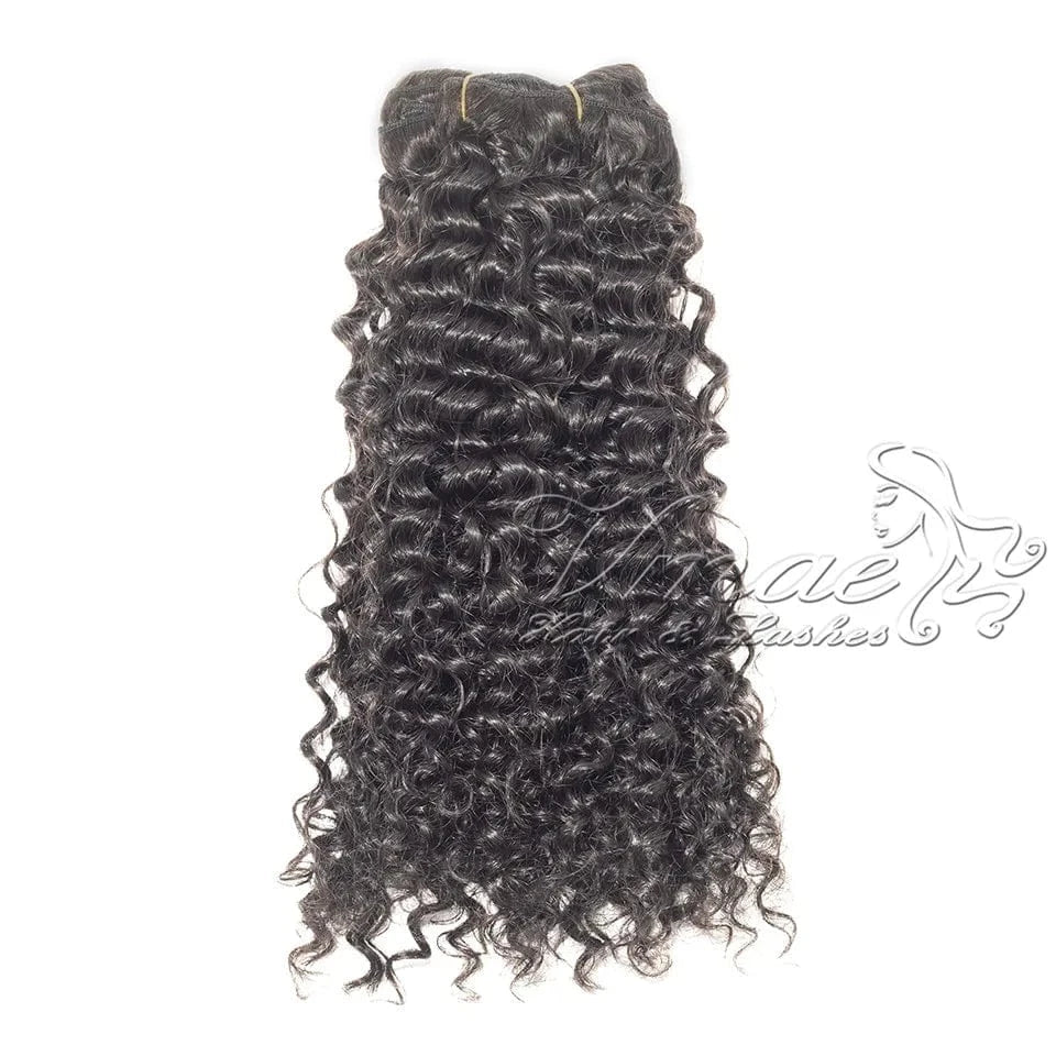 14 Inches / Kinky curly 100g VMAE Good Quality Factory Directly Virgin Cuticle Aligned Hair Clips Human Extensions Clip In Kinky Clip Ins 4a 4b 4c Hair