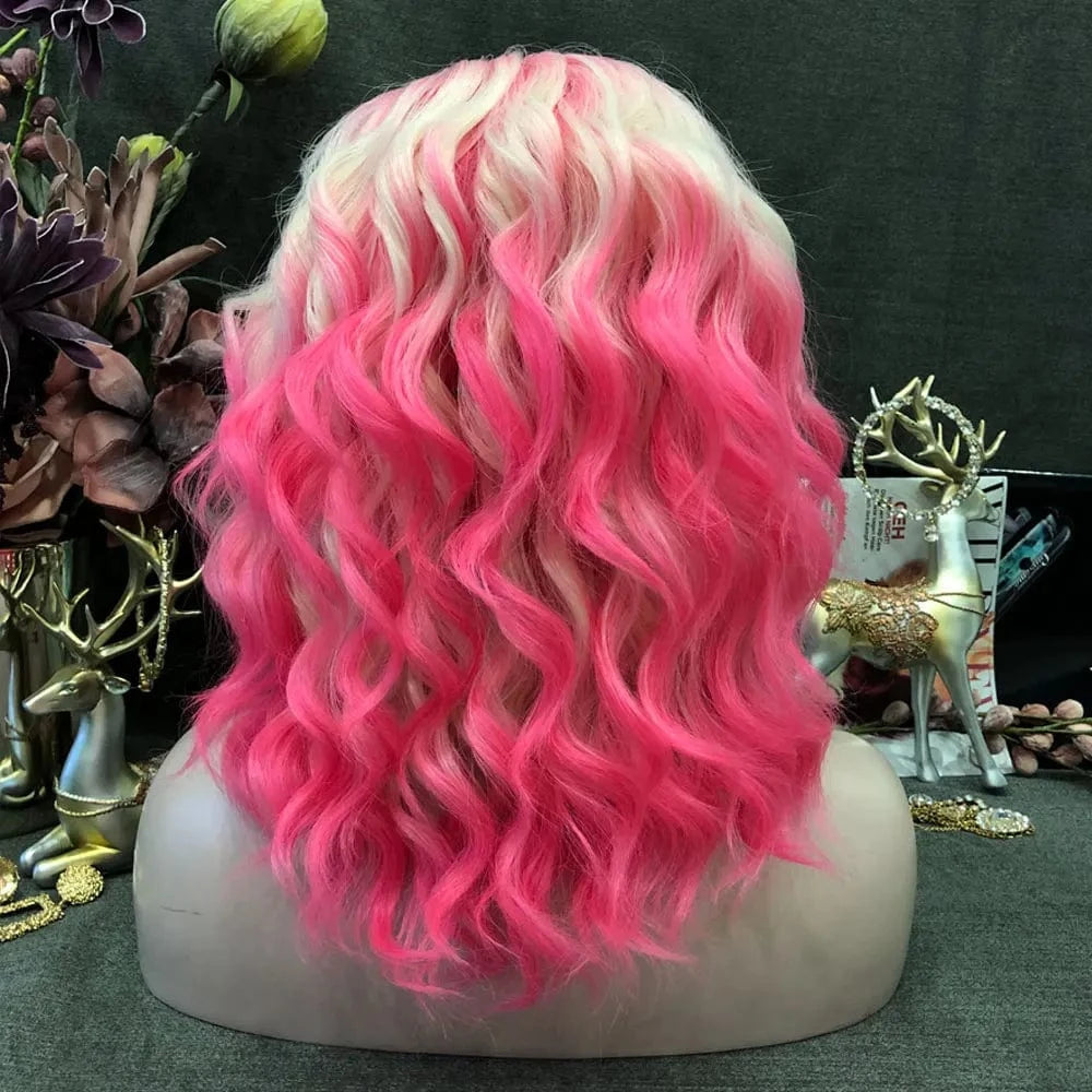 14 Inches / N17-C157-GL Celebrity 14inch dyed color short curly WigCosplay Premium Synthetic Wigs Futura Heat Resistant Synthetic Hair Wig