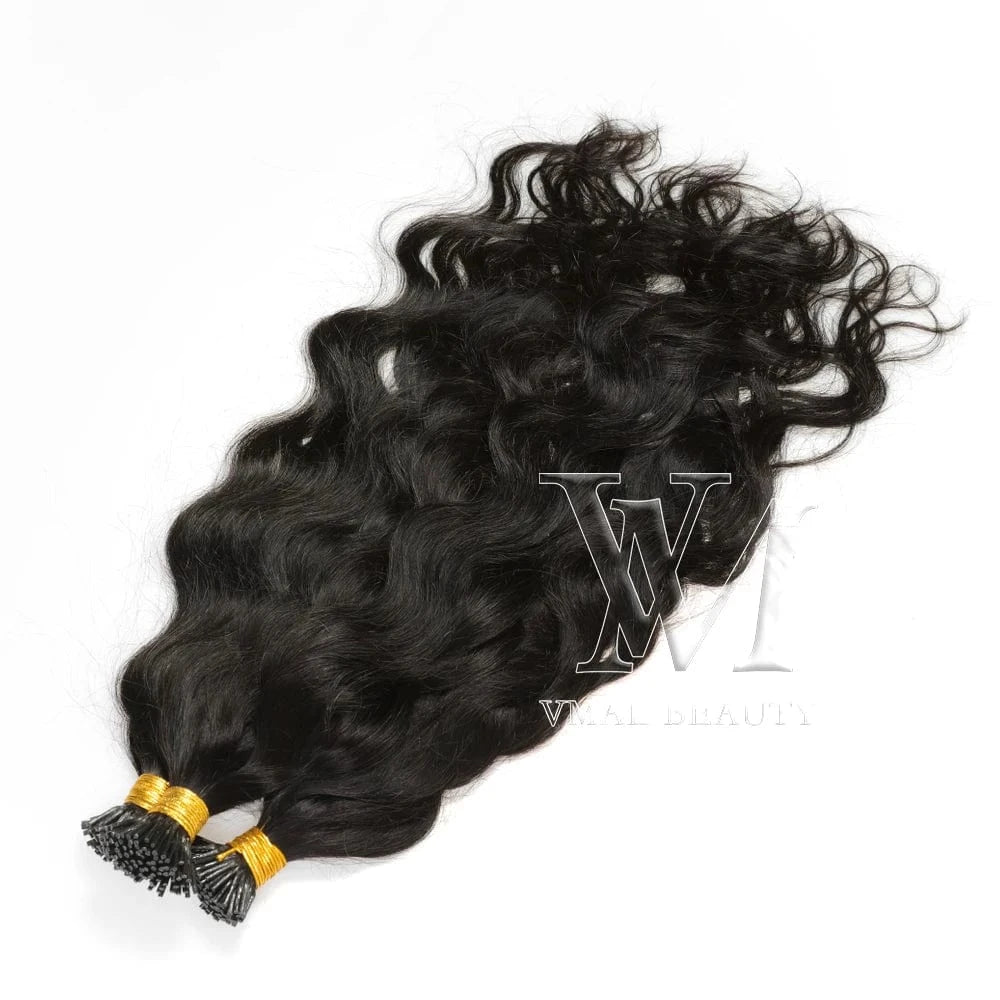 14 Inches / natural wave VMAE Brazilian Raw Virgin Afro 3B 3C Kinky Curly I Tip Keratin Hair Wave Pre Bonded Cuticle Aligned Remy Hair Extension