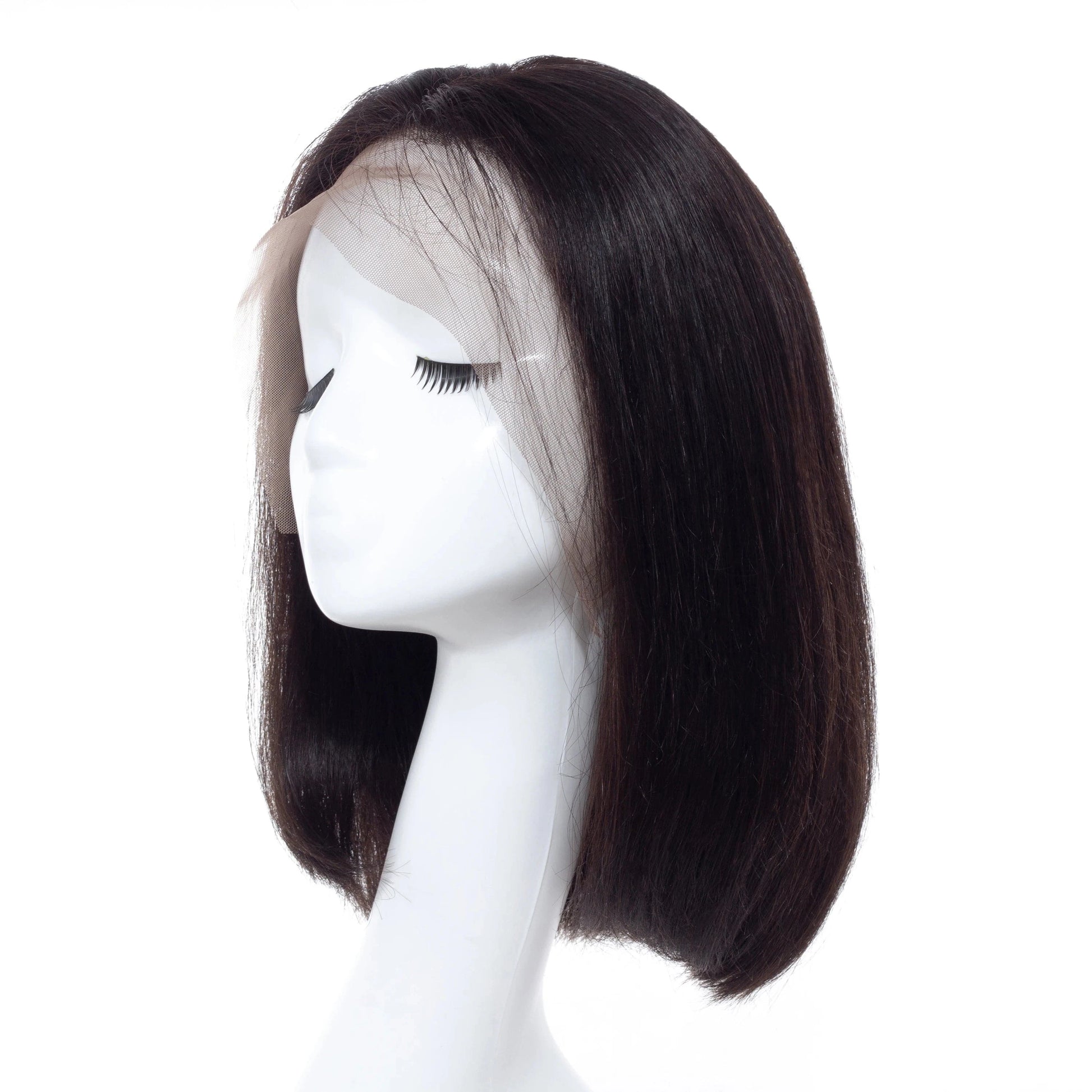 14 Inches / Nature black wig FH hair vendor 13x4 transparent lace frontal bob wig bob closure wig bob lace frontal wigs
