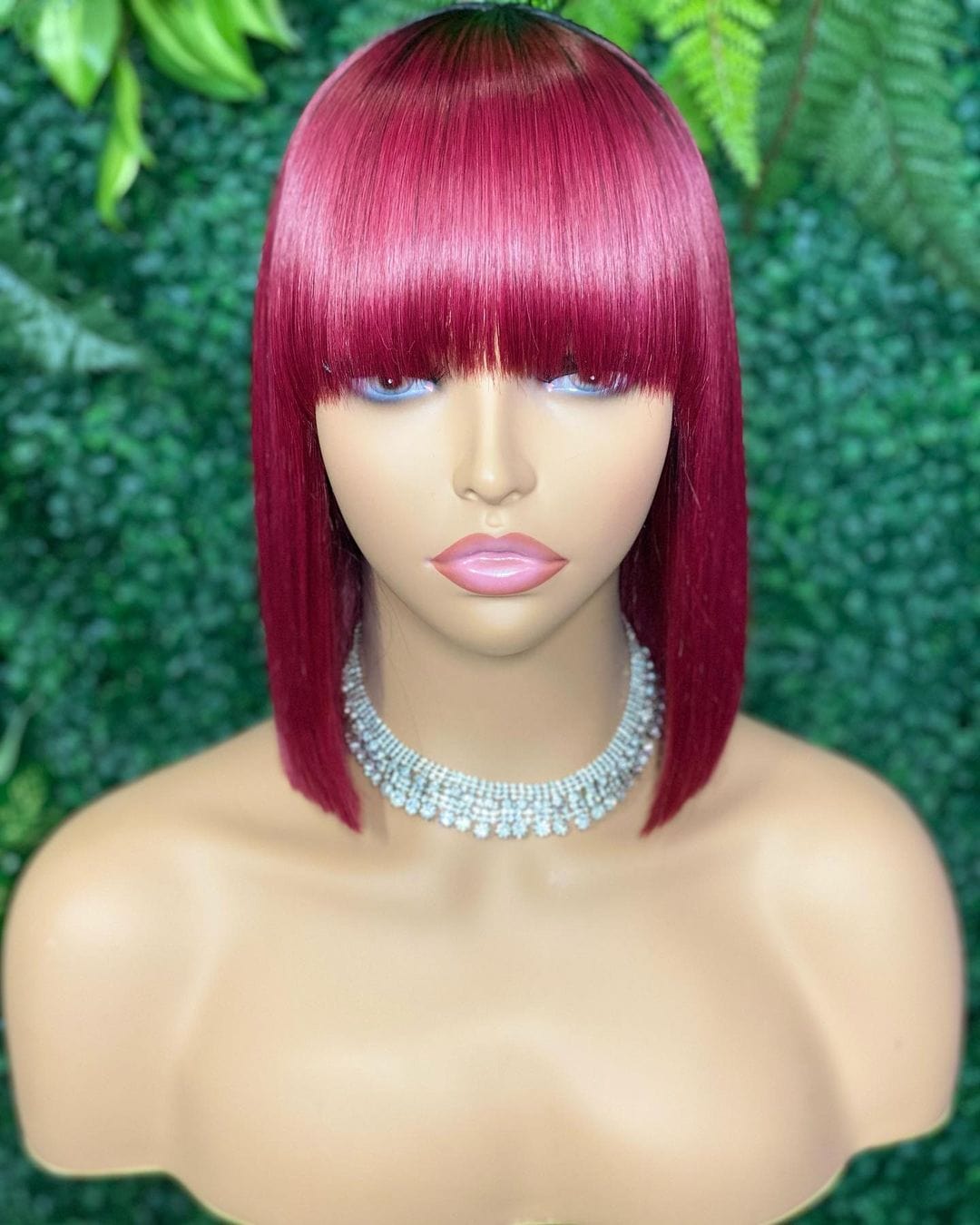 14 Inches / picture 2 New Product Real Hair Wig Mechanism Wigs Female Short Gradient Color Wave Head Real Headgear Human Hair With Bangs