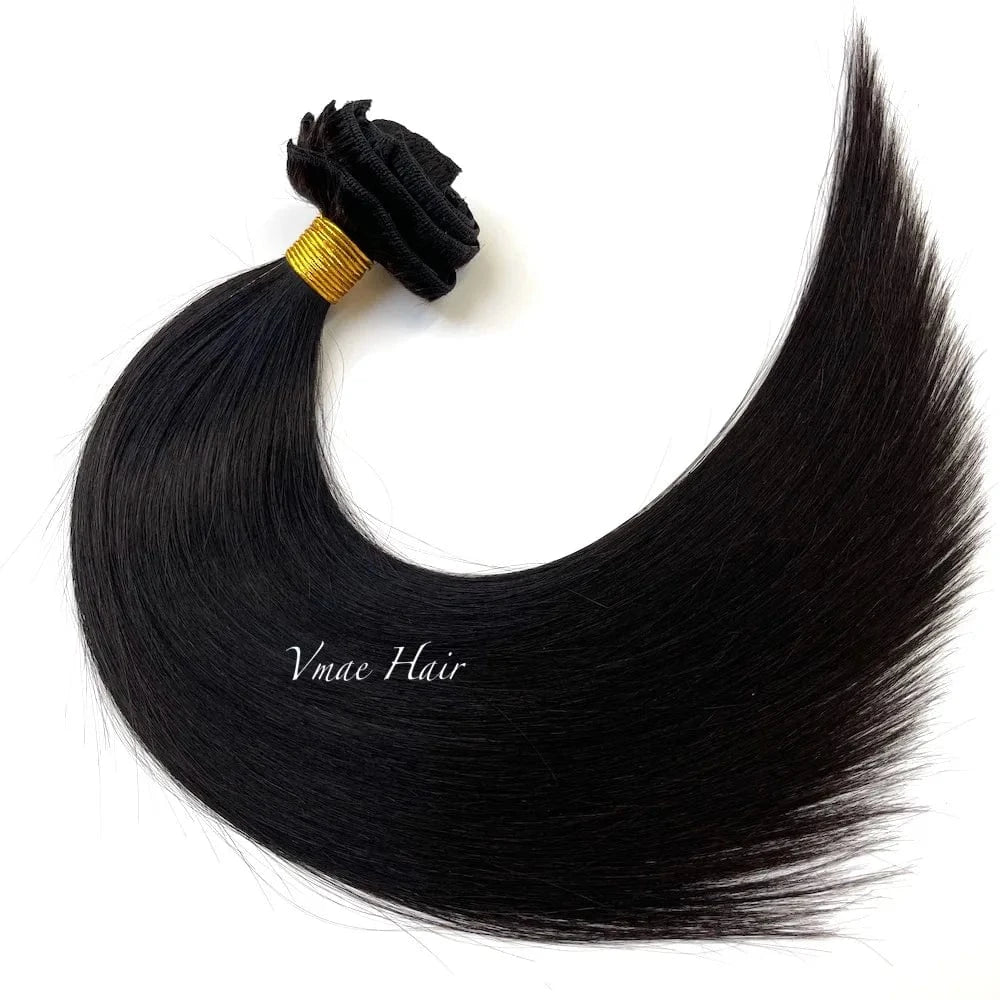 14 Inches / Straight VMAE Best Quality Mongolian Raw Virgin Natural Black 100g Natural Black Afro Kinky Curly Clip In Extension Human Hair