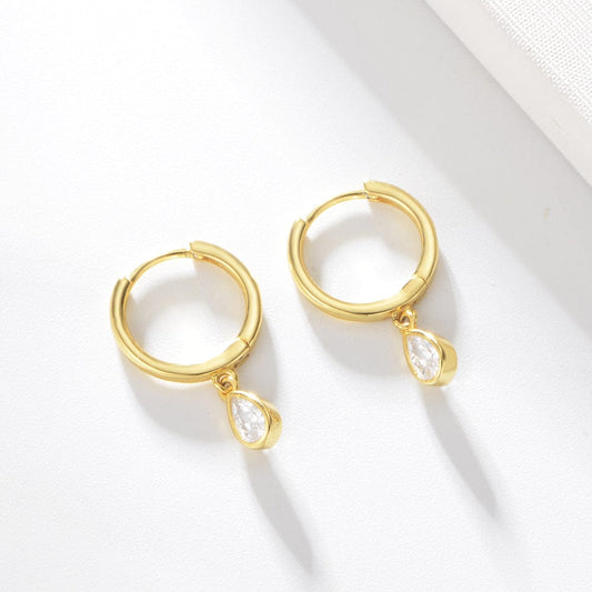 14K Gold Colored Lightweight Chunky Open Hoops Earrings for Women Stud Drop Earrings for Girls