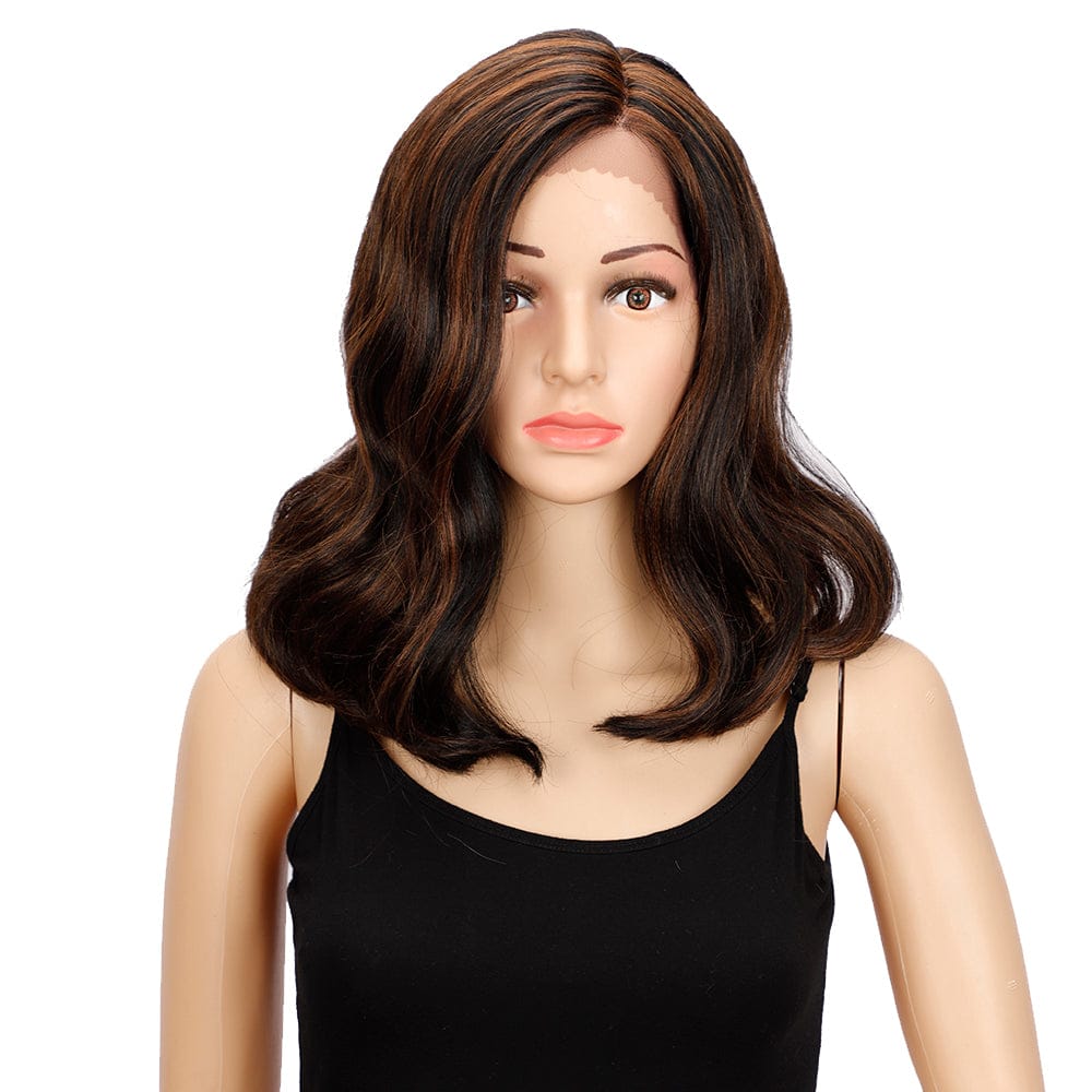 15 inches / P1B/30 sleek quality wholesale for women hot selling knotless cheap heat resistant blond body wave lace front wig synthetic hair wigs