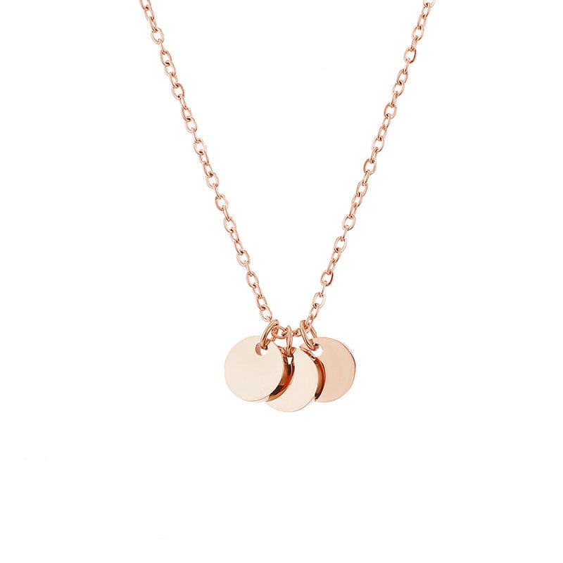 15MM Stainless Steel  Personalized  Laser Disk Necklace  Initials Necklace Letters Women