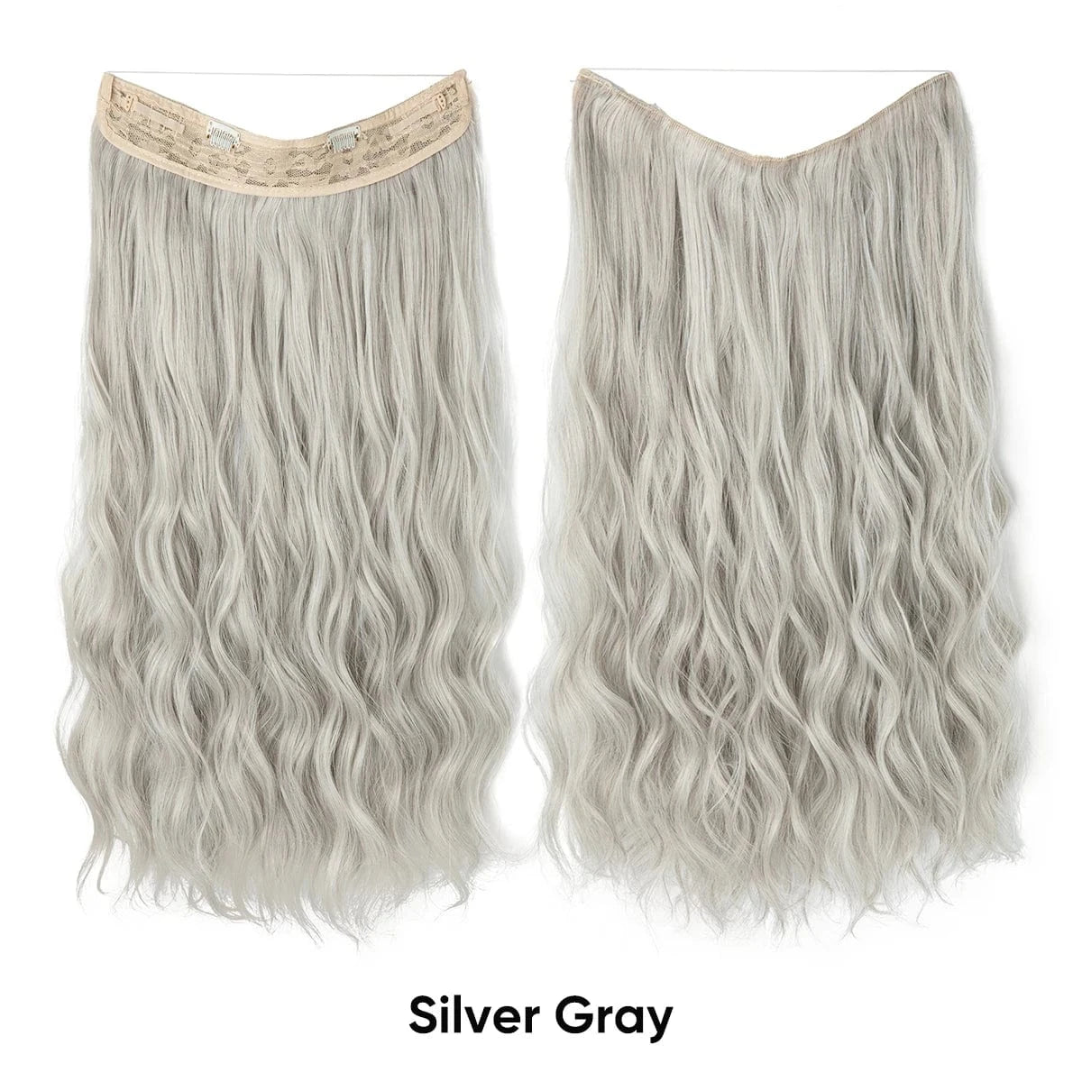 16 Inches / 16-171-60 Wholesale Suppliers Synthetic Fiber Invisible Wire White Seamless Ombre Private Label Hair Extensions Pieces for White Woman